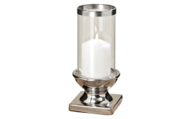 Windlicht Maseru in silber, 22 cm