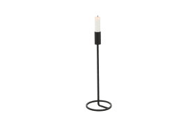 Kerzenhalter Fio in schwarz, 32 cm