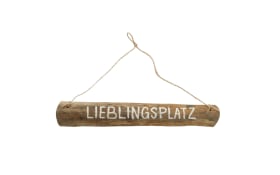 Schild Lieblingsplatz aus Treibholz, ca. 43 cm lang