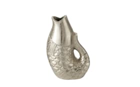 Vase Jappo aus Aluminium in silber, 17 cm