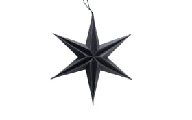 Stern-Dekoanhänger Kassia in schwarz, 20 cm
