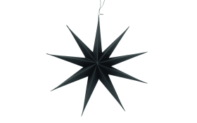 Stern-Dekoanhänger Kassia in matt schwarz, 40 cm