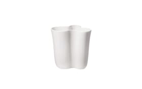 Vase art deco in weiß, 21,5 cm