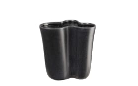 Vase aus Steingut in black iron, 21,5 cm