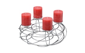 Tischleuchter LifeStyle für 4 Kerzen, chromfarbig, 35 cm