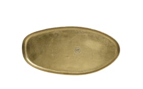 Dekoteller aus Aluminium in gold, 38 cm
