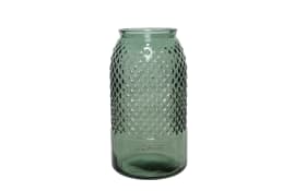 Vase aus Recycle-Glas in mid green, 28 cm