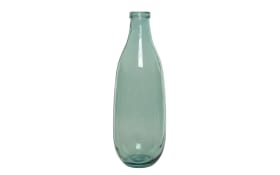 Vase aus Recycle-Glas in hellgrün, 40 cm