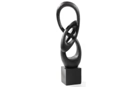 Skulptur aus Polyresin in schwarz, 52 cm