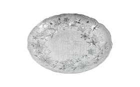 Glasplatte in weiß/silber, 31 x 2,5 x 31,3 cm