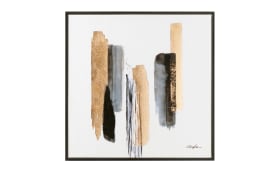 Wandgemälde Streifen I in mehrfarbig, 40 x 40 cm