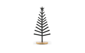 Weihnachtsbaum mit Stern, schwarz,  31 cm 