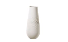 Vase Manufacture Collier blanc Carre hoch in weiß