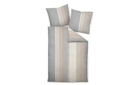 Bettwäsche Palermo Mako-Satin, sand/silber, 135 x 200 cm