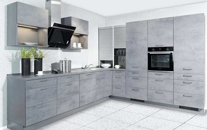 einbaukuche riva beton schiefergrau design inklusive elektrogerate online bei hardeck kaufen