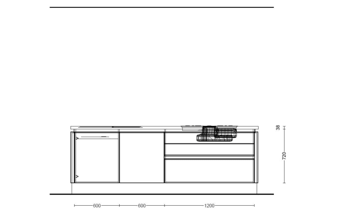Einbauküche Ferna, seidengrau, inklusive Bosch-Elektrogeräte-05