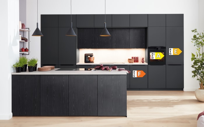 Einbauküche Torna/Stadum, schwarz, inklusive Bosch Elektrogeräte-02