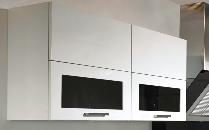 Einbauküche Lux, Lack weiß Hochglanz, inklusive Elektrogeräte und inklusive Siemens-Geschirrspüler-02
