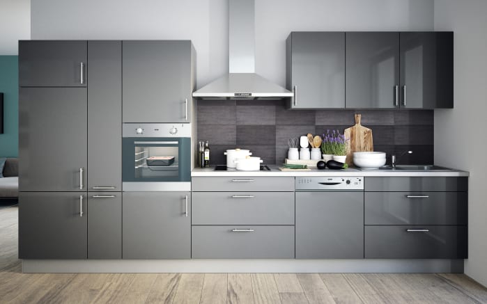 einbaukuche cristall hochglanz grau inklusive siemens elektrogerate online bei hardeck kaufen