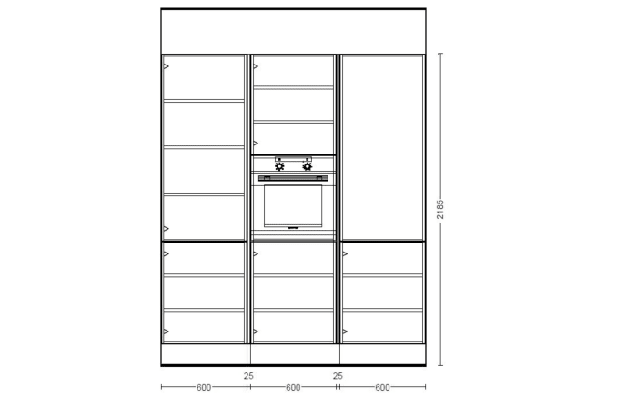 Einbauküche Loft, weiß, inklusive Siemens Elektrogeräte-08