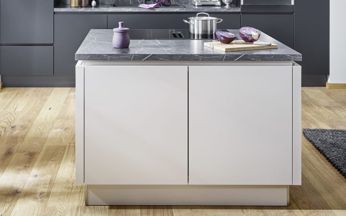 Einbauküche Laser soft, schwarz, inkl. Miele Elektrogeräte-03