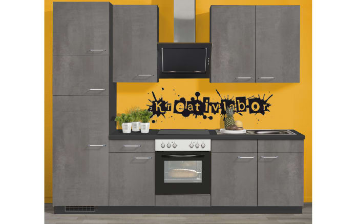 Einbaukuche Ip1200 In Beton Optik Vestel Kuhlschrank Online Bei Hardeck Kaufen