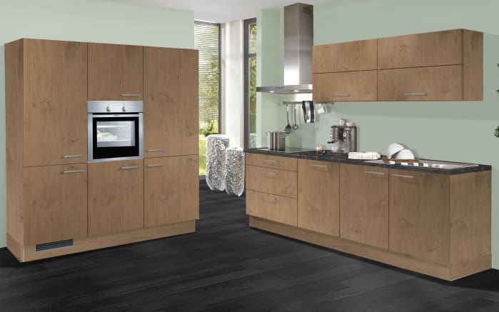 Einbaukuche Ip1200 In Vintage Eiche Optik Aeg Geschirrspuler Online Bei Hardeck Kaufen