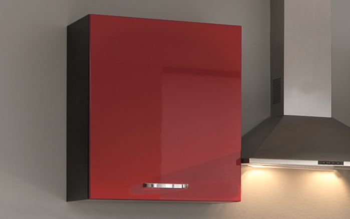 Einbauküche PN 270, rot, inklusive Zanker Elektrogeräte-02