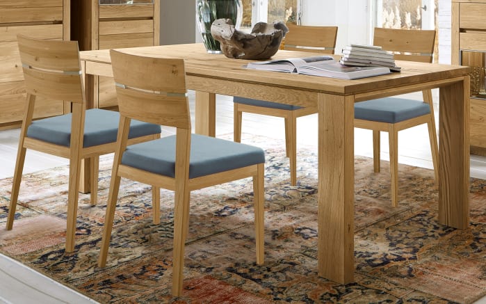 Esstisch In Europaische Wildeiche Soft Geburstet Massiv Online Bei