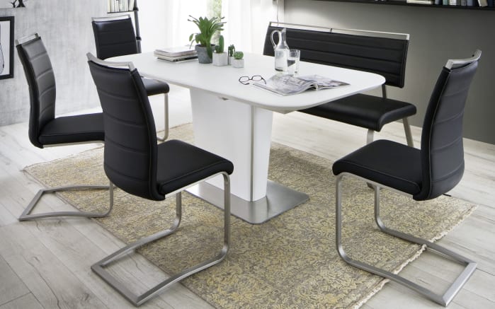 Bank mit Lehne + Griffleiste in schwarz online bei Hardeck ...