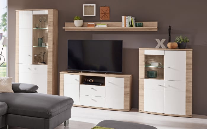 Wand Tv In Einem Modernen Wohnzimmer Interieur Mit