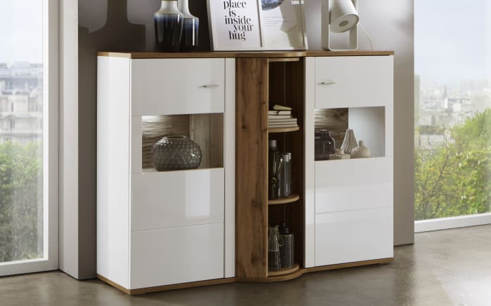 highboard magic weiss wotan eiche nachbildung online bei hardeck kaufen