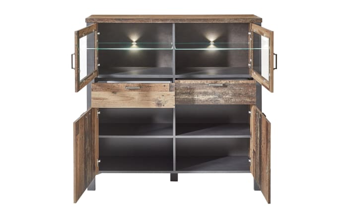Highboard Cardiff in Used Style Dark / Matera-Nachbildung-03