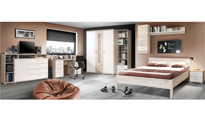 Schreibtisch Beach In Sandeiche Optik Weiss Online Bei Hardeck Kaufen