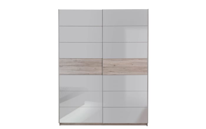 Schwebeturenschrank Rondino In Weiss Hochglanzend Sandeiche Optik