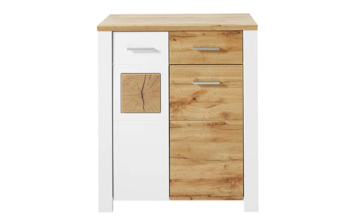 Schuhschrank Materio, weiß/Eiche-Altholz Nachbildung-02