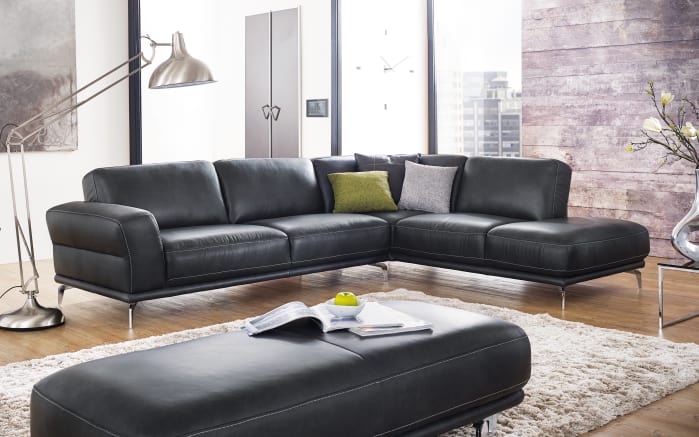 Leder Wohnlandschaft Montanaa In Anthrazit Online Bei Hardeck Kaufen