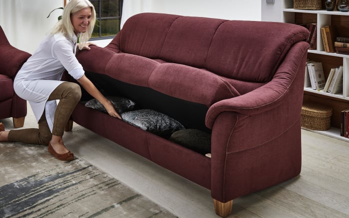 Sofa 3-sitzer Bristoll in bordeaux, mit Funtkionen online ...
