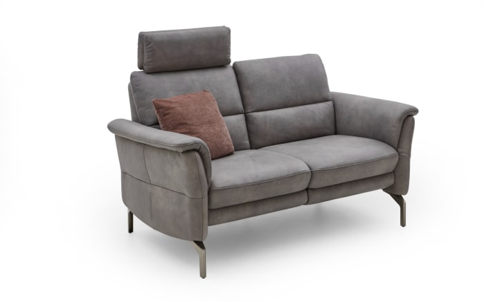 Sofa 2-Sitzer 2021 in hellgrau, mit Funktionen online bei Hardeck kaufen