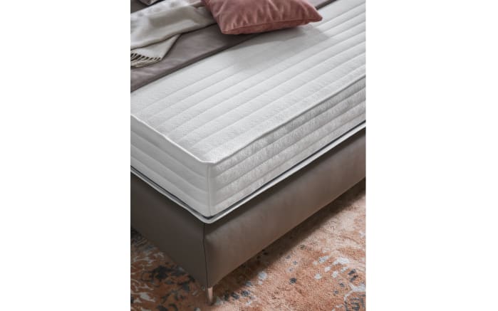 Boxspringbett Pego in Leder mammut braun online bei