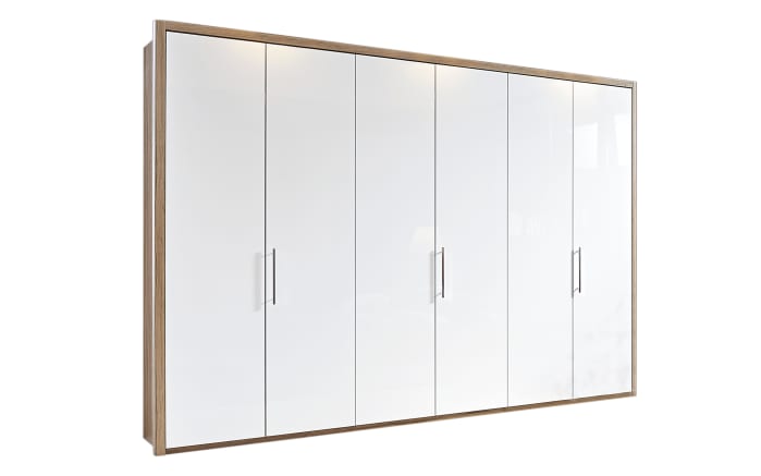 Kleiderschrank Zamaro in weiß/Eiche Volano-Nachbildung, Breite ca. 302 cm-01