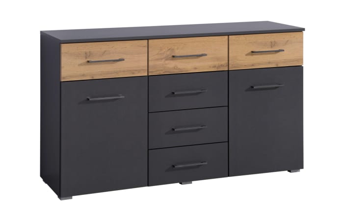 kommode boston extra in grau metallic eiche wotan nachbildung online bei hardeck kaufen