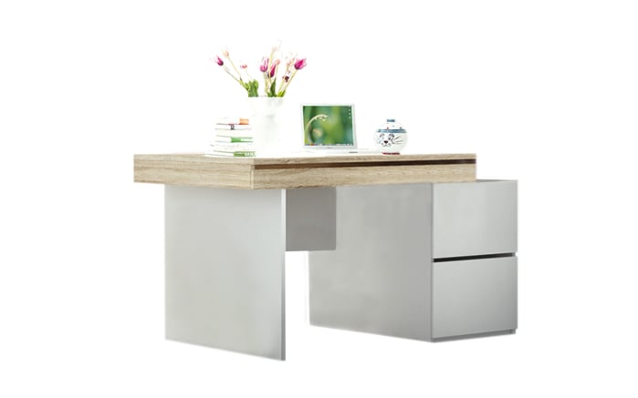 Schreibtisch Sonoma Eiche Weiß