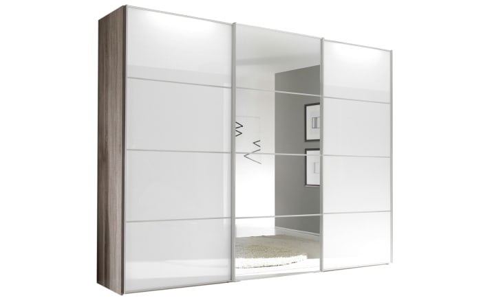 Schwebeturenkleiderschrank Sinfonie Plus In Weiss Braun Online Bei