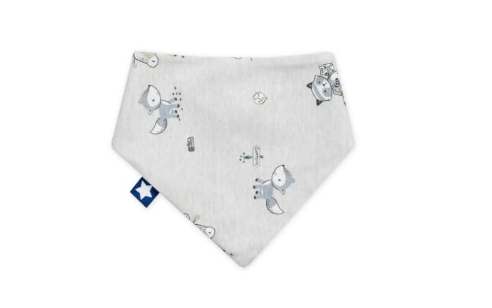 Halstuch Jersey, in weiß mit Motiv Fuchs & Elch,-02