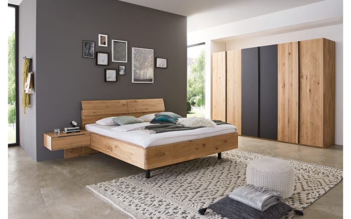 Schlafzimmer WSM 2600 in Wildeiche soft gebürstet/Mattglas