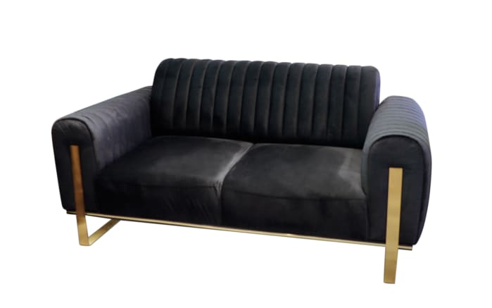Sofa 2-Sitzer Singapur, schwarz, inkl. Kissen-02