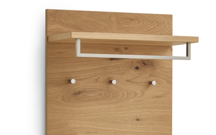 Garderobenpaneel Levio Set 2, Eiche Bianco/grau-02
