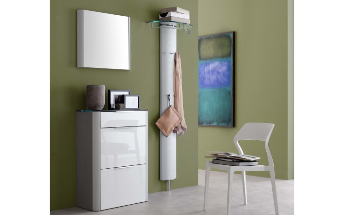 Schuhschrank Studio in weiß/aluoptik online bei Hardeck kaufen