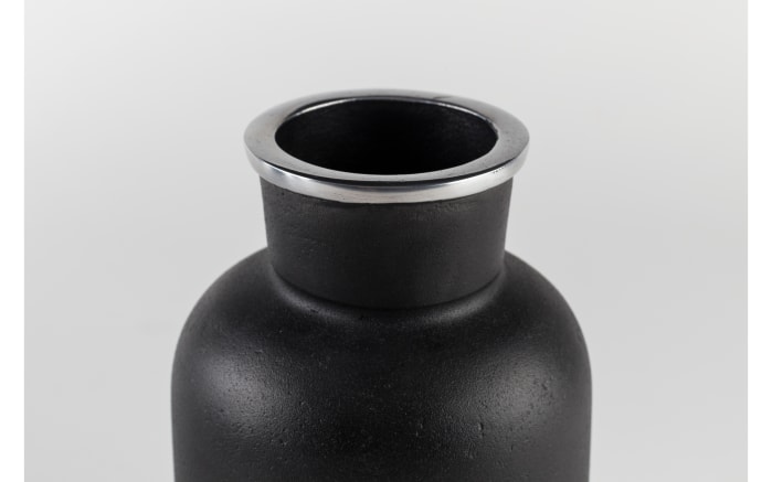 Vase Farma M aus Aluminium in schwarz, 23 cm -04